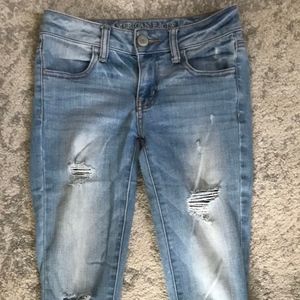 Light Wash Low Rise Skinny Jeans